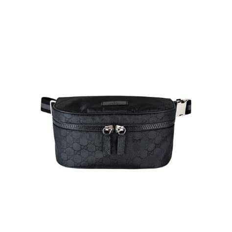 gucci fanny pack belt bag monogram gg black|gucci fanny packs for women.